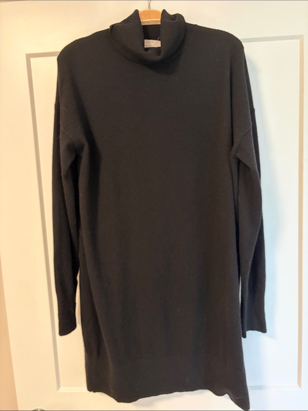 Everlane Cashmere Turtleneck Dress. Black
